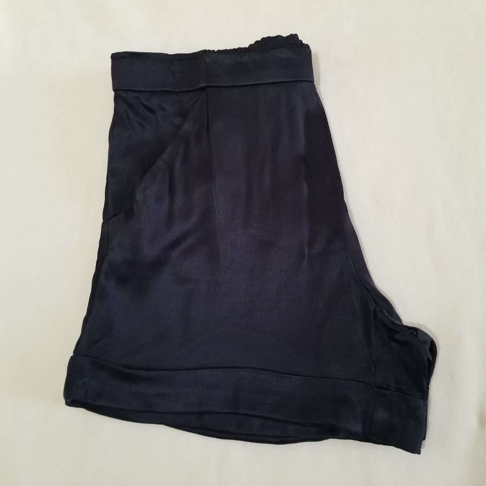 Navy Blue Sateen - Silk Loft Shorts - Picture 6 of 8